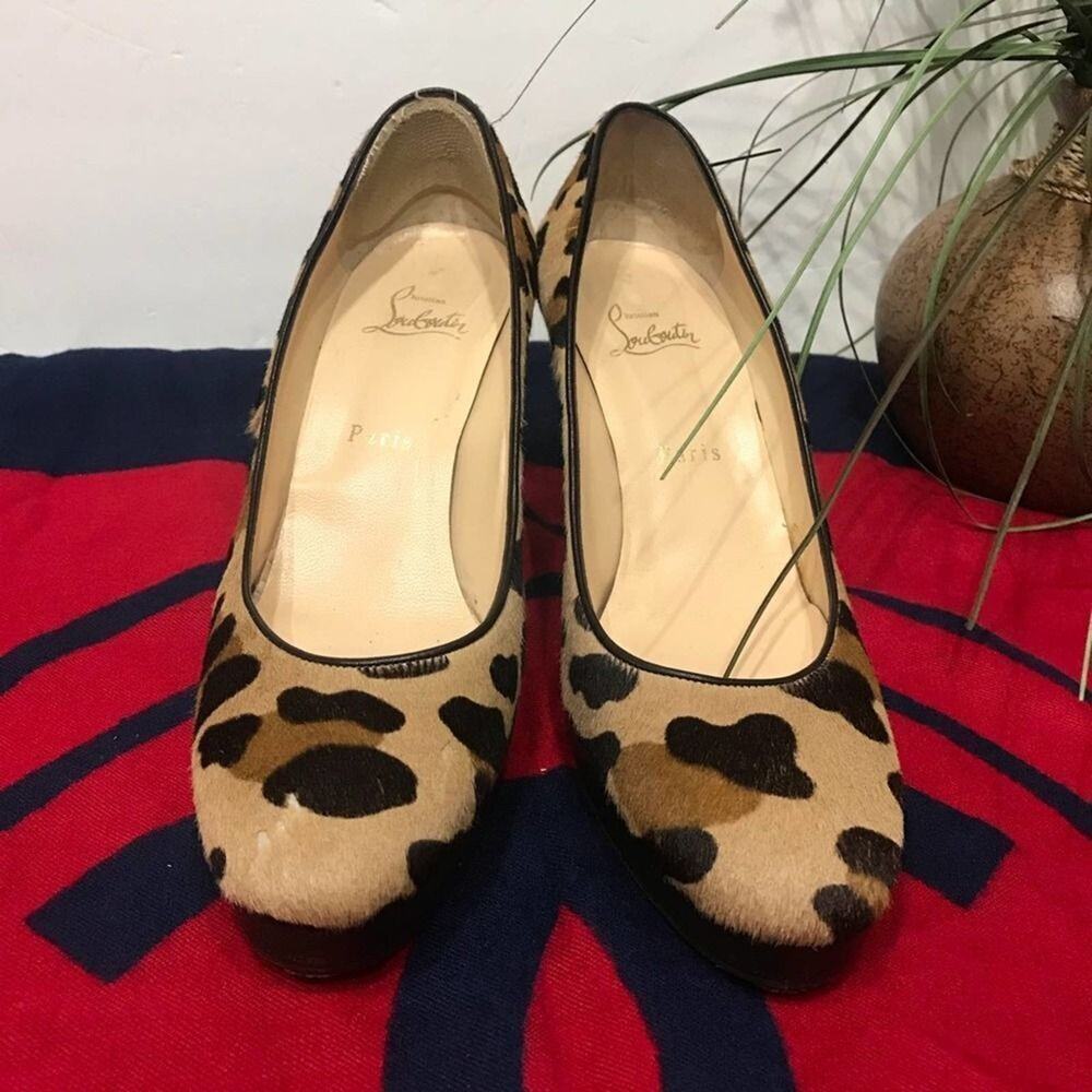 CHRISTIAN LOUBOUTIN Paris PONY LEOPARD